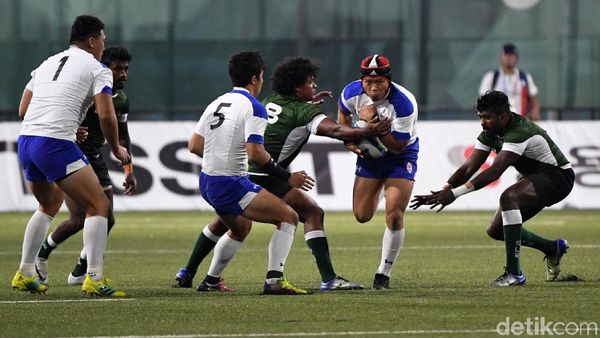 Kerasnya Pertandingan Rugby Korsel vs Sri Lanka