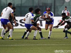 Kerasnya Pertandingan Rugby Korsel vs Sri Lanka