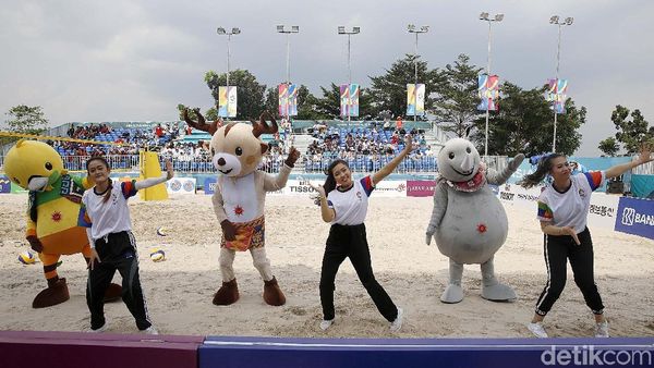 Saat Maskot Asian Games 2018 Ikut Menari Bersama