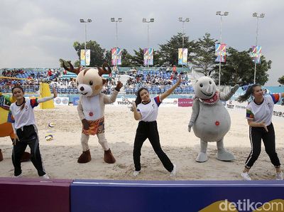 Saat Maskot Asian Games 2018 Ikut Menari Bersama