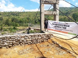 Donasi Pembaca detikcom di Pembangunan Jembatan Masa Depan Maros