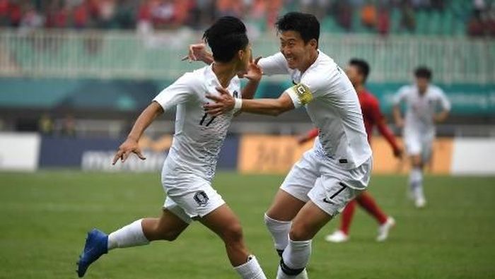 Pemain timnas Korea Selatan, Son Heung-min. (Foto: Arief Bagus/AFP) Pemain timnas Korea Selatan, Son Heung-min. (Foto: Arief Bagus/AFP)