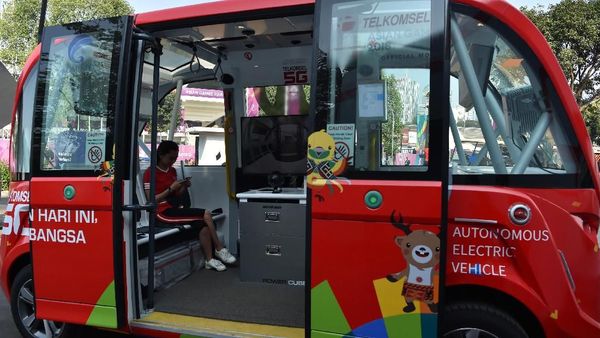 Keren! Ada Bus Listrik Tanpa Sopir Berkeliling di GBK