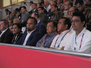 JK Tonton Pertandingan Sambo Asian Games di JCC