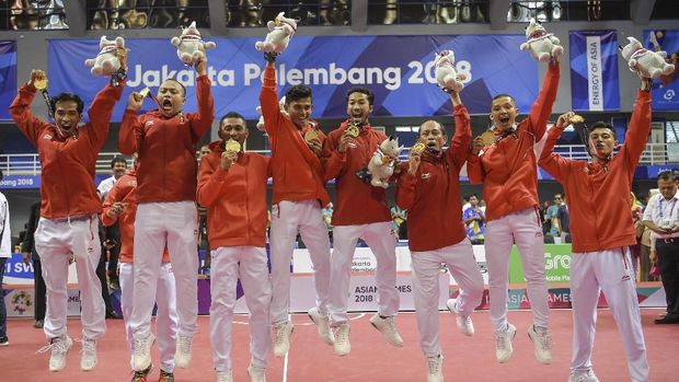 Sepak takraw mmpersembahkan emas terakhir Indonesia di Asian Games 2018. (