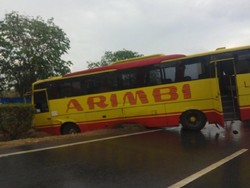 2 Bus Kecelakaan di Tol Merak Arah Jakarta