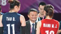 Potret Keseruan Jack Ma Nonton Final Voli di Asian Games