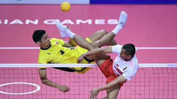 Satu-satunya emas Indonesia di sepak takraw diraih usai mengalahkan Jepang.