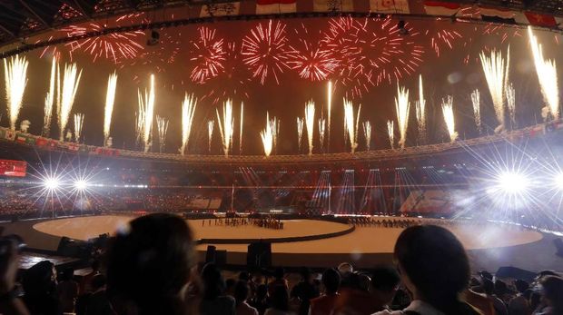 Suasana SUGBK pada penutupan Asian Games 2018. (