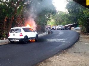 Minibus Terbakar di Sukabumi, Penumpang Selamat