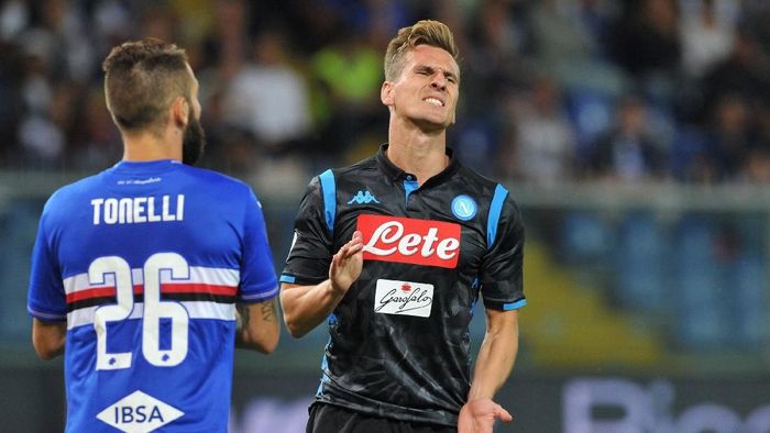 Napoli kalah 0-3 dari Sampdoria. (Foto: Jennifer Lorenzinï/Reuters) Napoli kalah 0-3 dari Sampdoria. (Foto: Jennifer Lorenzinï/Reuters)