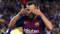 Jordi Alba masuk dalam daftar 20 nama calon bek pengisi tim terbaik FIFA 2018. Penilaian itu diberikan untuk performa pada periode 3 Juli 2017-15 Juli 2018 (Albert Gea/Reuters)