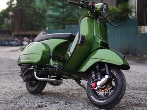 Lagi Ramai, Rem Cakram di Vespa 2 Tak, Bikin Cakep Motor