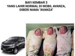 Viral! Lahir di Mobil, Bayi Kembar Tiga Diberi Nama Avanza