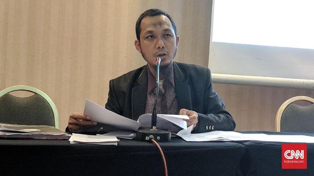 Muhammad Fayyadh, anggota tim kuasa hukum pasangan Sudrajat-Ahmad Syaikhu, di Hotel Millenium, Jakarta Pusat, Senin (3/9).