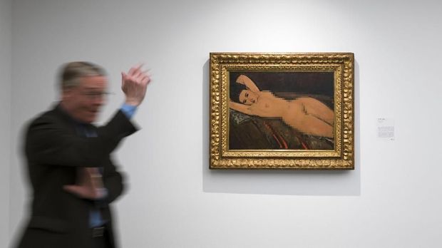 Lukisan Reclining Nude Karya Amedeo Modigliani