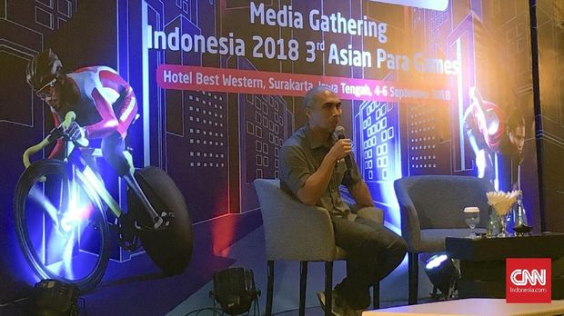 Acara temu media Asian Para Games 2018 di Solo. (