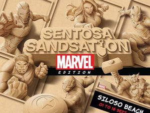 Belasan Patung Pasir Karakter Marvel Sapa Fans di Singapura Belasan Patung Pasir Karakter Marvel Sapa Fans di Singapura