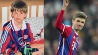 Thomas Muller kecil dengan jersey Bayern Munich yang kebesaran (ist.)