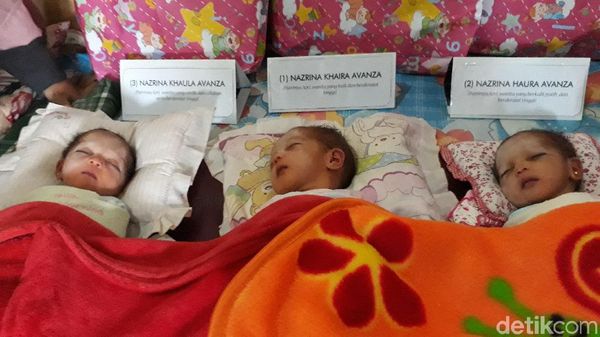 Lucu, Bayi Kembar Tiga Diberi Nama Avanza