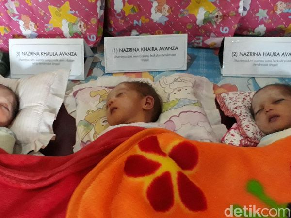 Lucu, Bayi Kembar Tiga Diberi Nama Avanza
