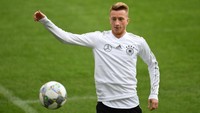 Marco Reus akan mencoba memperbaiki peruntungannya di level internasional usai sempat absen di turnamen-turnamen besar akibat cedera. Reus bersinar di Rusia dengan sumbangan satu gol dan satu assist dalam tiga penampilan. (Foto: Andreas Gebert/Reuters)