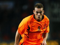 Karier Wesley Sneijder bersama Timnas Belanda dimulai pada 2003. Debutnya adalah menghadapi Portugal dalam laga friendly 30 April. (Getty Images/Stuart Franklin)