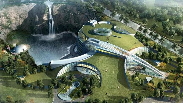 Foto: Hotel di Bekas Tambang yang Punya Hutan dan Pantai Buatan