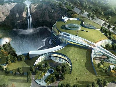 Foto: Hotel di Bekas Tambang yang Punya Hutan dan Pantai Buatan