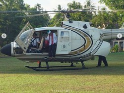 Ustaz Somad Naik Helikopter Saat Isi Ceramah di Sulawesi
