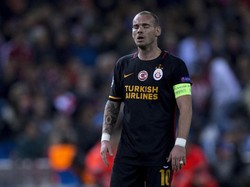 Setelah itu karier Wesley Sneijder meredup. Dia memilih pindah ke Nice dan cuma bertahan setengah musim sebelum pindah ke klub Qatar, Al Gharafa, untuk menikmati sisa kariernya. (Gonzalo Arroyo Moreno/Getty Images)