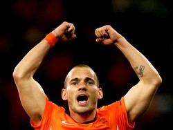 Pencapaian terbaik Wesley Sneijder di timnas Belanda adalah saat membawa negaranya ke final Piala Dunia 2010 sebelum takluk dari Spanyol. (Lars Baron/Getty Images)