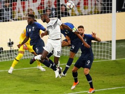 Tak ada gol hingga laga tuntas. Duel juara Piala Dunia 2014 melawan Juara Piala Dunia 2018 ini berakhir imbang 0-0. (Foto: Wolfgang Rattay/Reuters)