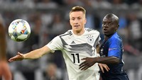 Jerman dan Prancis saling berhadapan pada ajang UEFA Nations League di Stadion Allianz Arena, Jumat (7/9/2018) dinihari WIB. . Kedua tim berada di Liga A Grup 1.  (Foto: Andreas Gebert/Reuters)