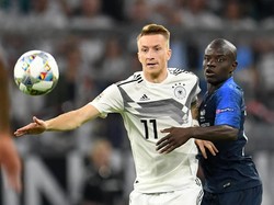 Jerman dan Prancis saling berhadapan pada ajang UEFA Nations League di Stadion Allianz Arena, Jumat (7/9/2018) dinihari WIB. . Kedua tim berada di Liga A Grup 1.  (Foto: Andreas Gebert/Reuters)
