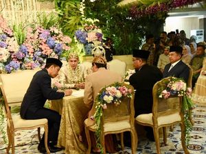 Potret Jokowi-JK Jadi Saksi Nikah Putra Bamsoet