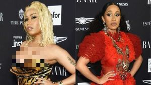 Perang Gaya Cardi B dan Nicki Minaj di Karpet Merah, Siapa Paling Seksi?