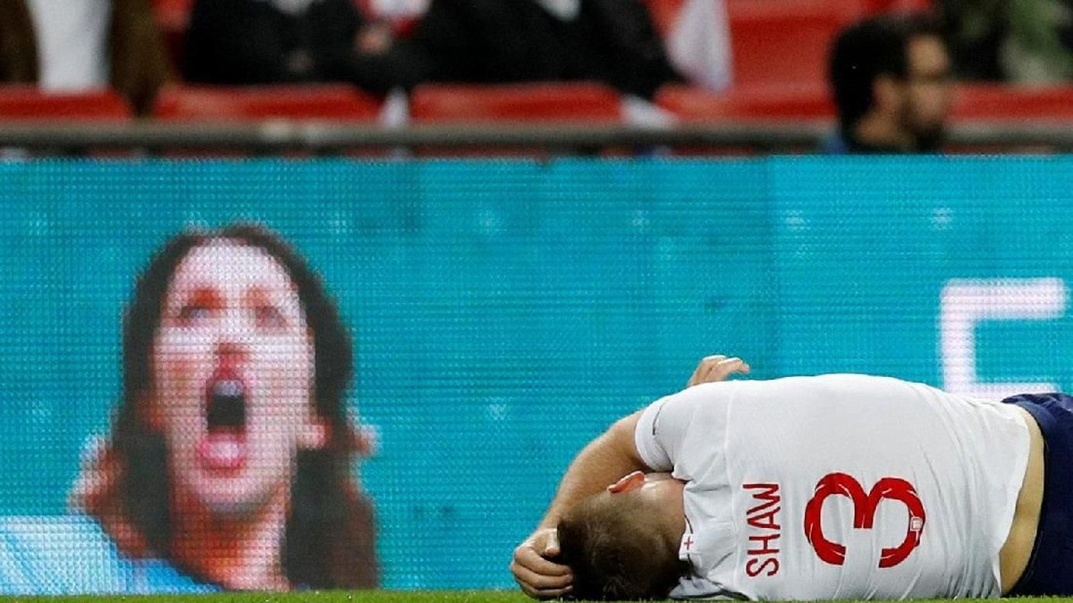 Pemain timnas Inggris, Luke Shaw. (Foto: Darren Staples/Reuters)