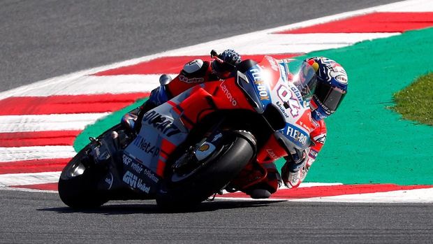 Andrea Dovizioso menjadi yang tercepat pada latihan bebas pertama MotoGP Aragon 2018.