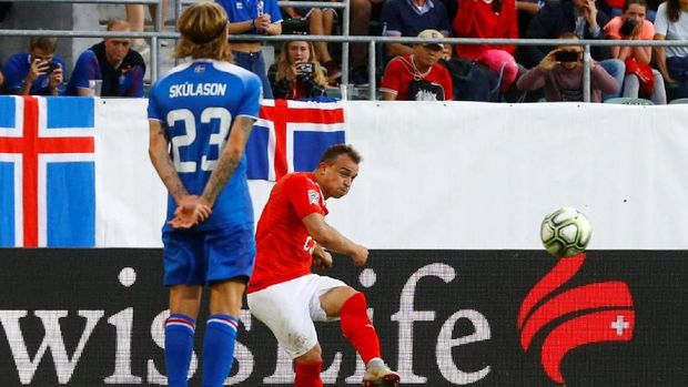 Swiss menghancurkan Islandia 6-0 di laga UEFA Nations League 2018. (