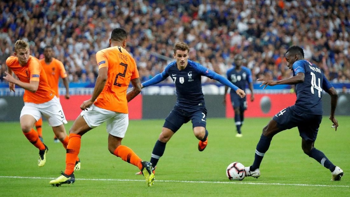 Prancis menang 2-1 atas Belanda di lanjutan UEFA Nations League. (Foto: Charles Platiau/REUTERS)