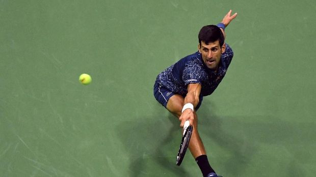 Novak Djokovic Kalahkan Juan Martin Del Potro di final AS Terbuka 2018.