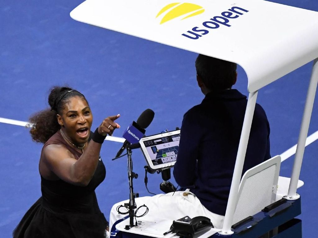 Buntut Final AS Terbuka, Serena Didenda Rp 250-an Juta