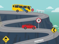 Bus Besar Dilarang Melintas di Jalan Cikidang