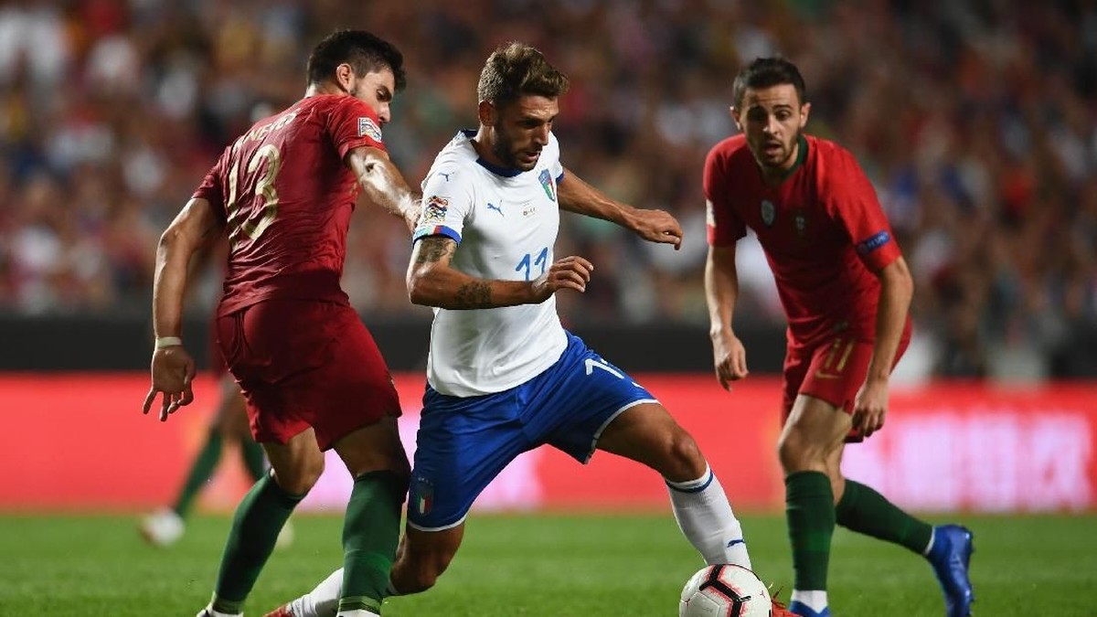 Portugal kalahkan Italia 1-0 di UEFA Nations League. (Foto: Claudio Villa/Getty Images)