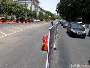 Ada Renovasi, Sebagian Lajur Jalan Jenderal Sudirman Solo Ditutup