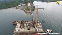 Mengintip Pembangunan Jembatan Pulau Balang di Kalimantan