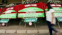 Deretan Ucapan Selamat Terpajang