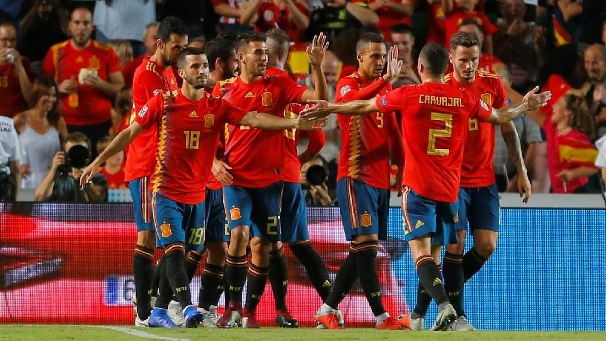 Spanyol bisa dipastikan lolos ke semifinal UEFA Nations League jika menang atas Inggris (Foto: Heino Kalis/Reuters)