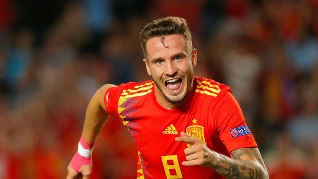 Soccer Football - UEFA Nations League - League A - Group 4 - Spain v Croatia - Estadio Martinez Valero, Elche, Spain - September 11, 2018  Spain's Saul Niguez celebrates scoring their first goal   REUTERS/Heino Kalis      TPX IMAGES OF THE DAY